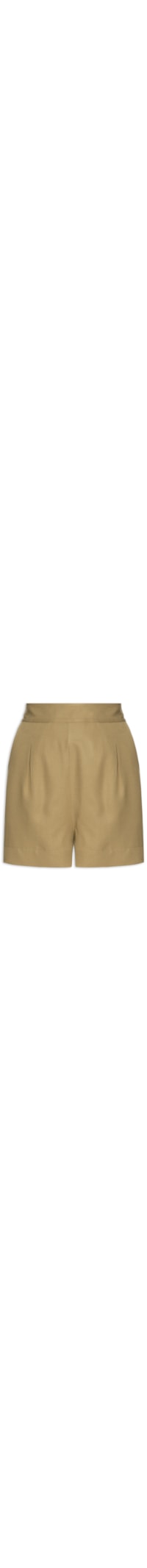 Short Feminino Cintura Alta Em Viscolinho - Verde