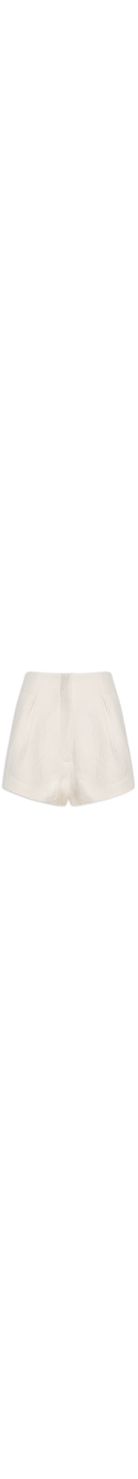 Short Feminino Cintura Alta Jacquard Smp - Off White