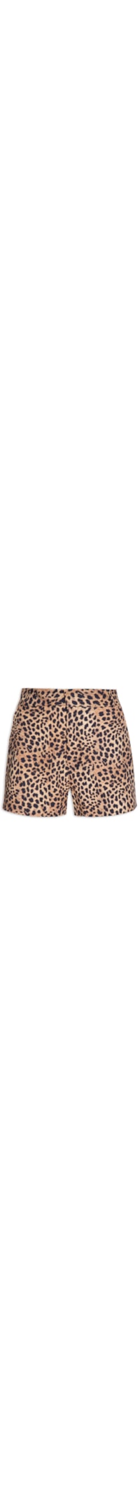 Short Feminino Cintura Alta Onça - Animal Print