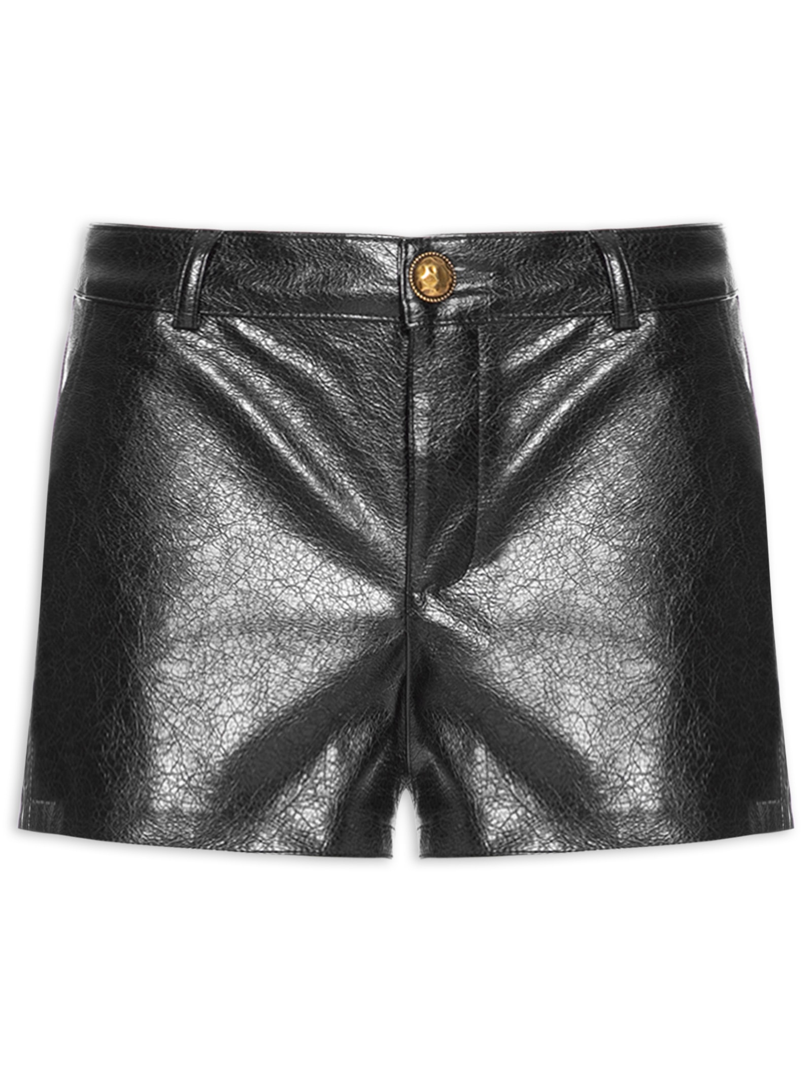 Short Feminino Cintura Baixa Preto Lança Perfume