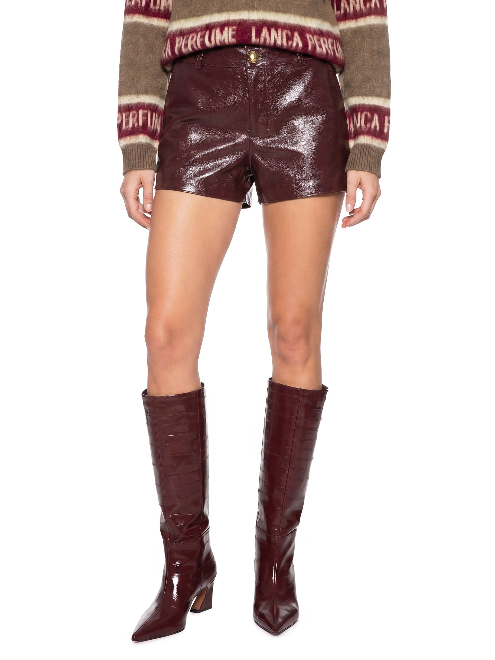 Short Feminino Cintura Baixa Vermelho Lança Perfume