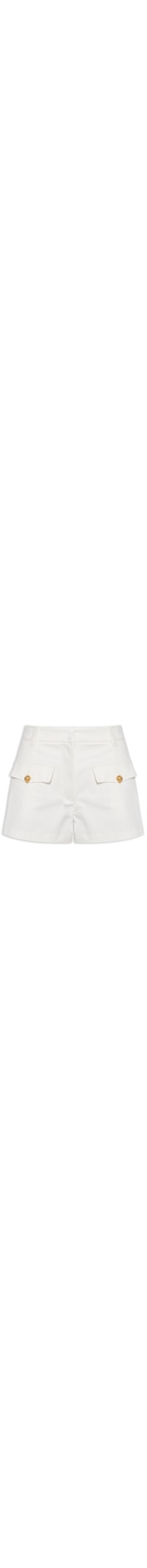 Short Feminino Cintura Média de Sarja - Branco