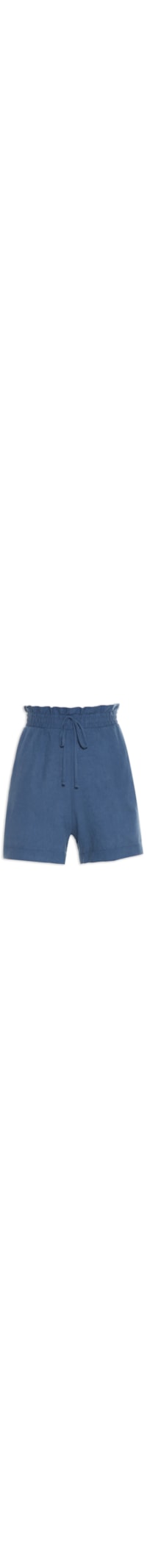 Short Feminino Clochard Curto Com Bolsos - Azul