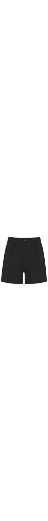 Short Feminino Com Botão Tingido - Preto