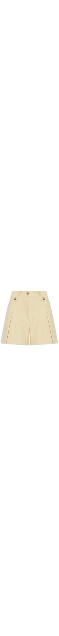 Short Feminino Com Pregas - Bege