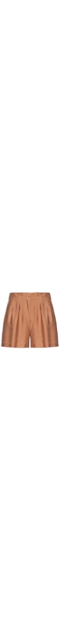 Short Feminino Com Pregas - Marrom
