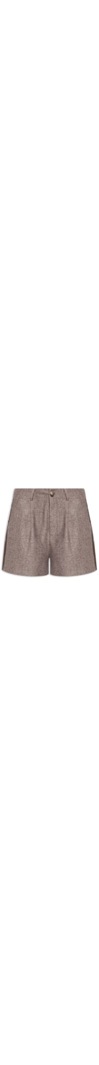 Short Feminino Com Pregas - Marrom
