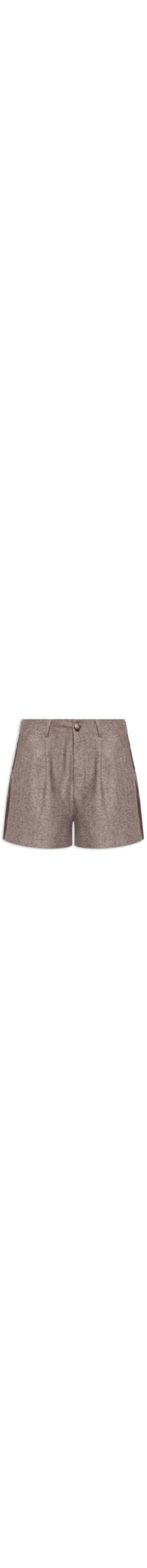 Short Feminino Com Pregas - Marrom