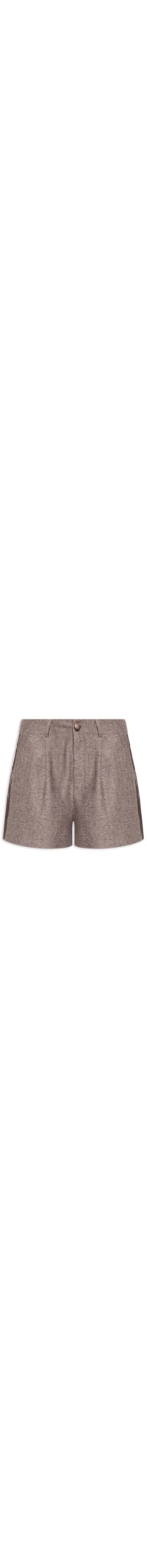 Short Feminino Com Pregas - Marrom