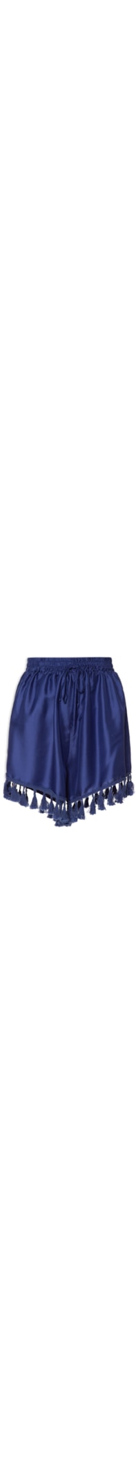 Short Feminino Com Tassel - Azul