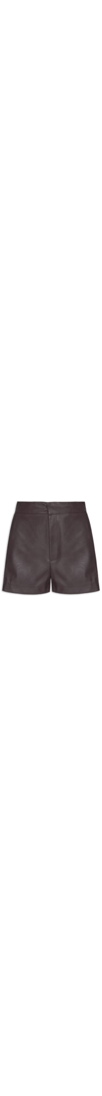 Short Feminino com Trançado nas Laterais - Marrom