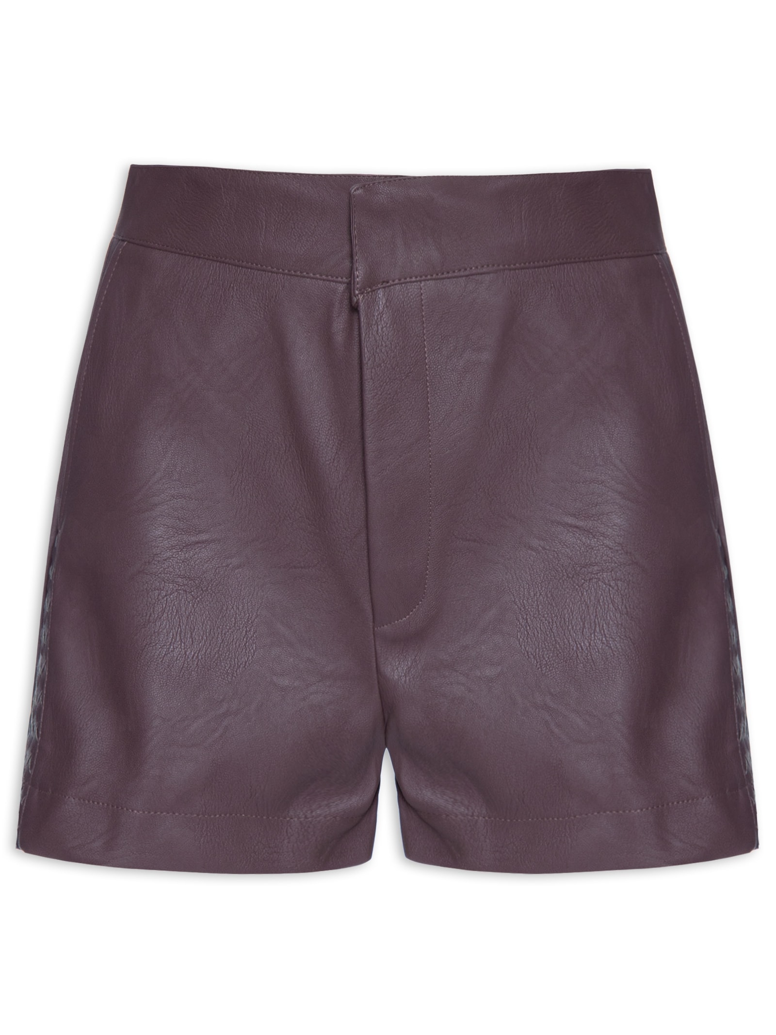 Short Feminino com Trançado nas Laterais Roxo Market 33