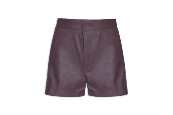 Short Feminino com Trançado nas Laterais - Roxo