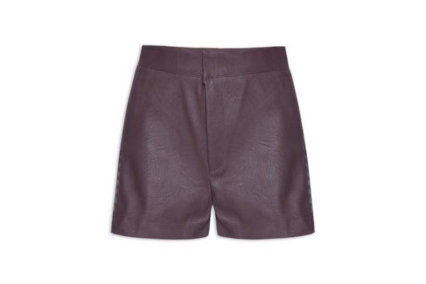 Short Feminino com Trançado nas Laterais - Roxo