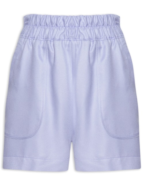 Short Feminino Cós Com Elástico – Lilás