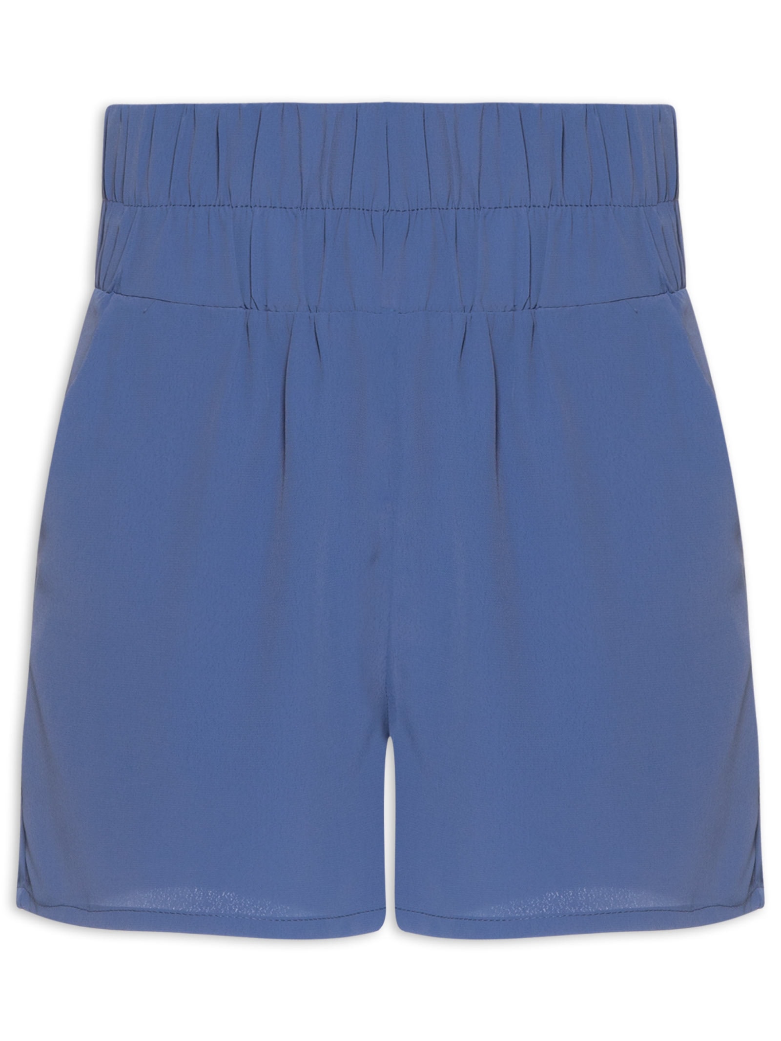 Short Feminino Cós Elástico Azul Basiq