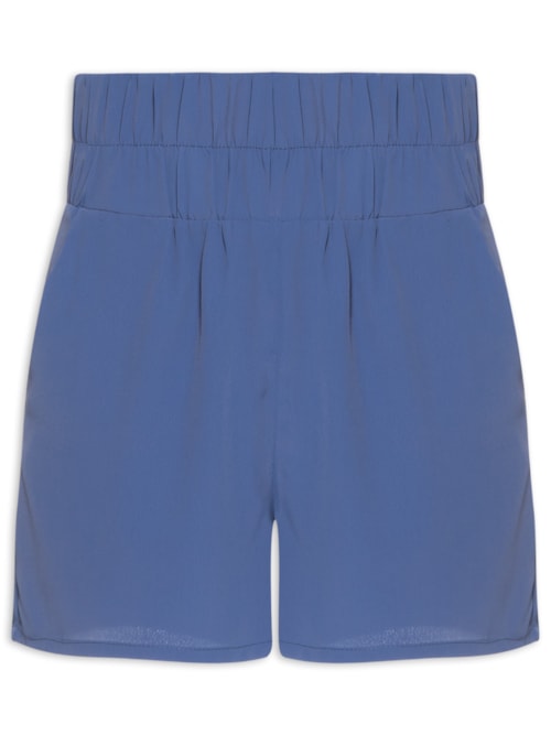Short Feminino Cós Elástico – Azul