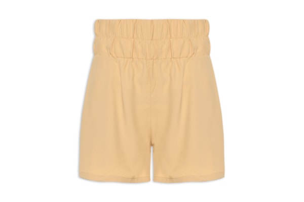 Short Feminino Cós Elástico - Bege