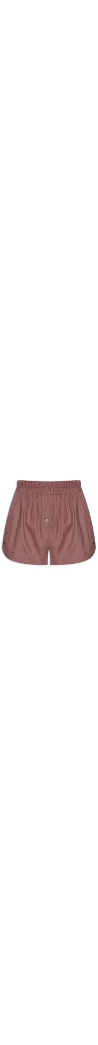 Short Feminino Cós Elástico - Marrom