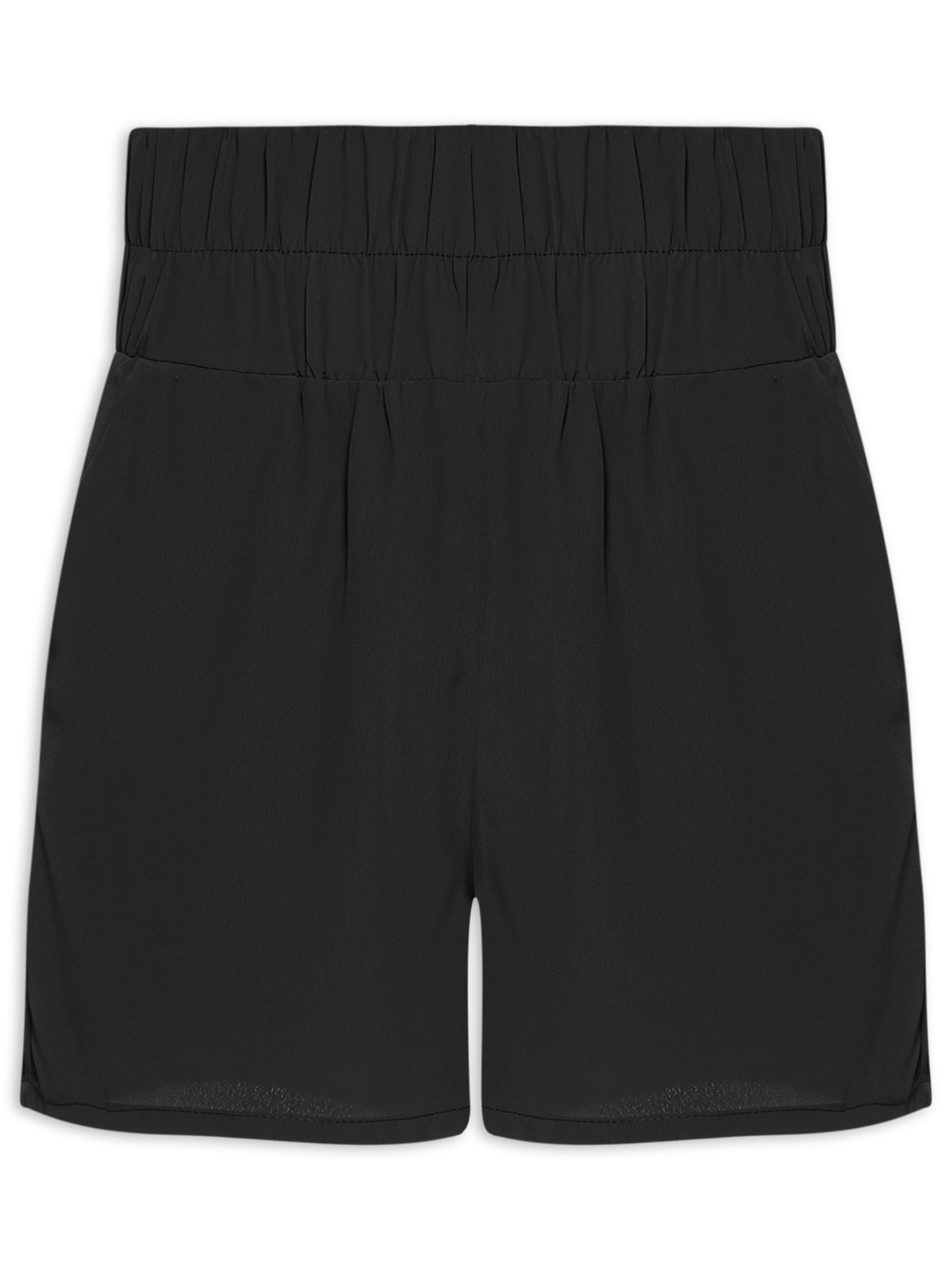 Short Feminino Cós Elástico Preto Basiq