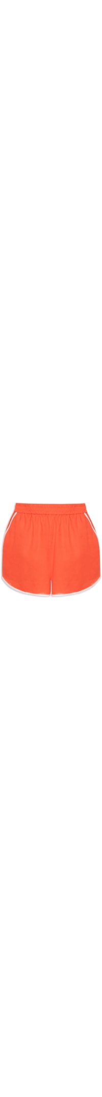 Short Feminino Cós Elástico Viés Contrastante - Vermelho