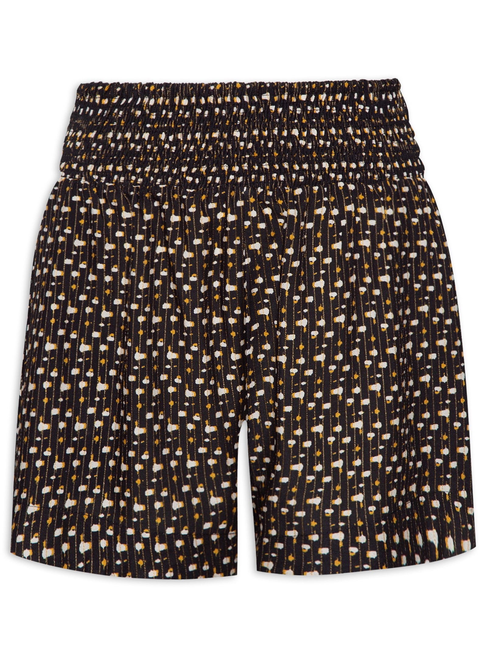 Short Feminino Cós Lastex Textura Solieil Preto  Animale