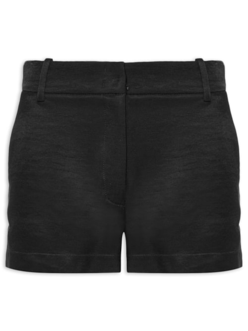 Short Feminino Curto Alfaiataria – Preto