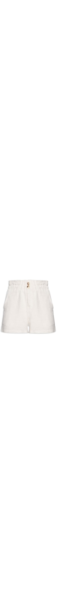 Short Feminino Curto Cós Largo Com Botões - Bege