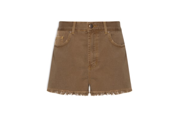 Short Feminino Curva Sarja - Marrom