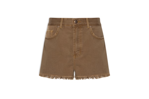 Short Feminino Curva Sarja - Marrom