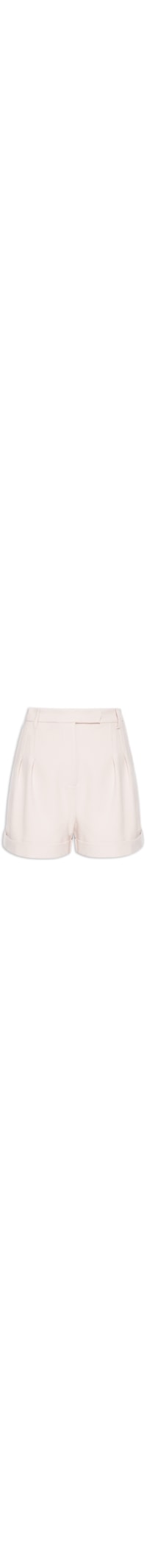 Short Feminino De Alfaiataria Com Cós - Bege
