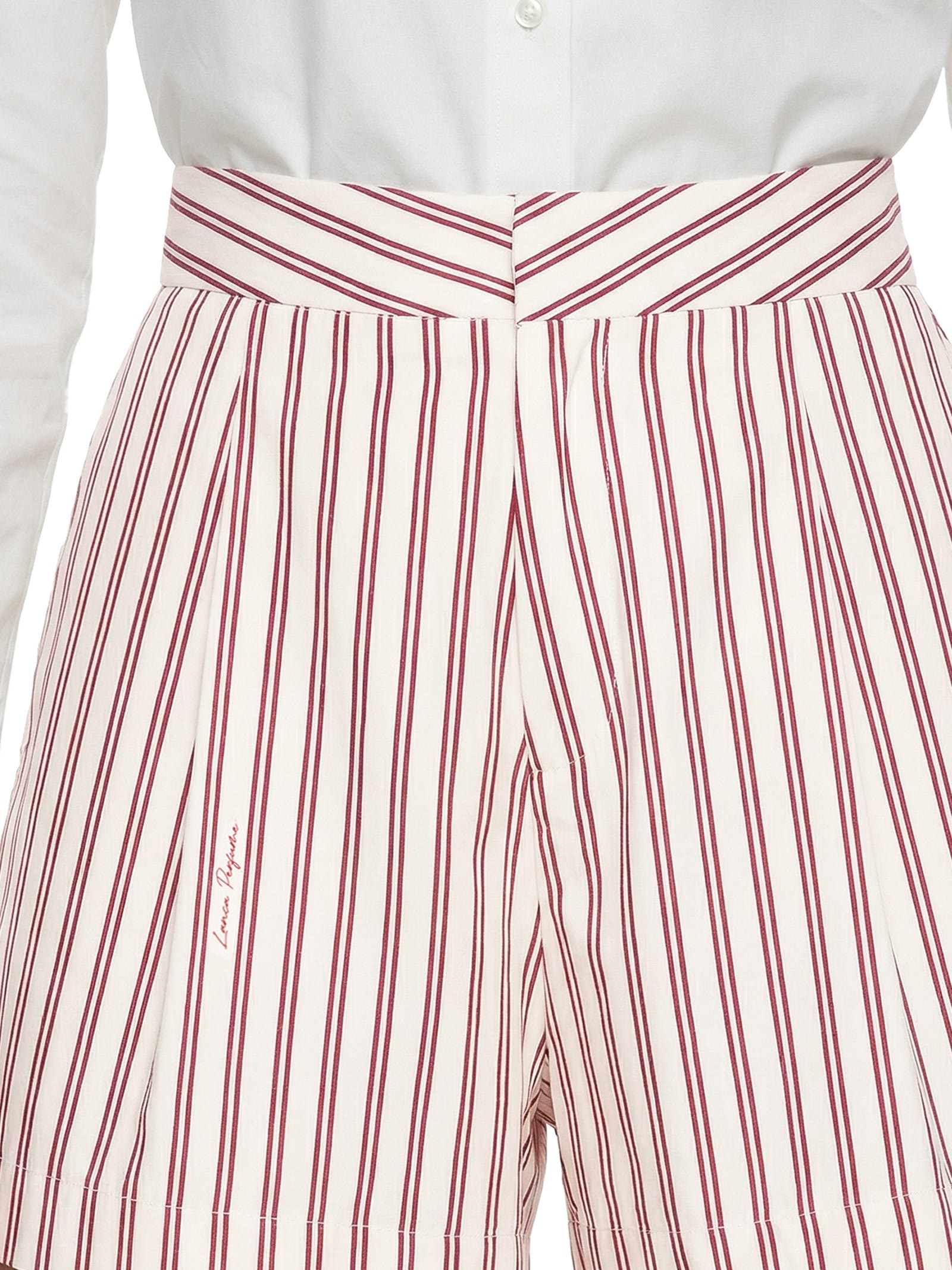 Short Feminino De Alfaiataria Estampado Vermelho Lança Perfume