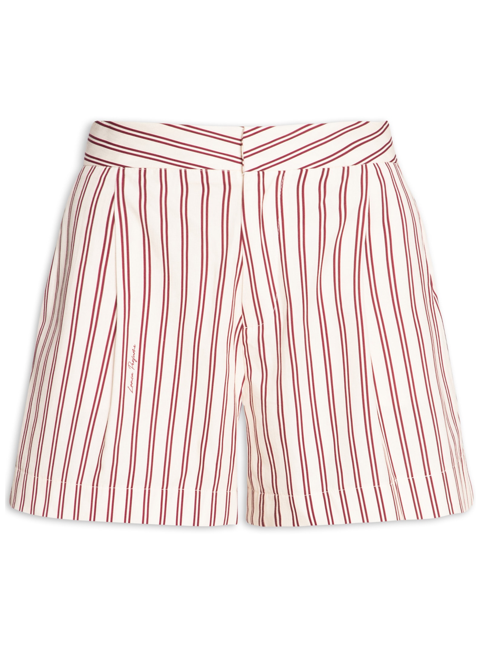 Short Feminino De Alfaiataria Estampado Vermelho Lança Perfume