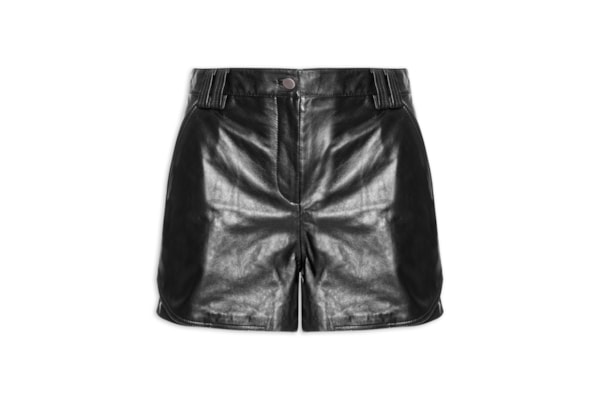 Short Feminino De Couro - Preto