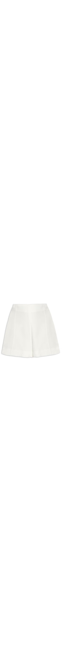 Short Feminino De Crepe Com Nervura - Branco
