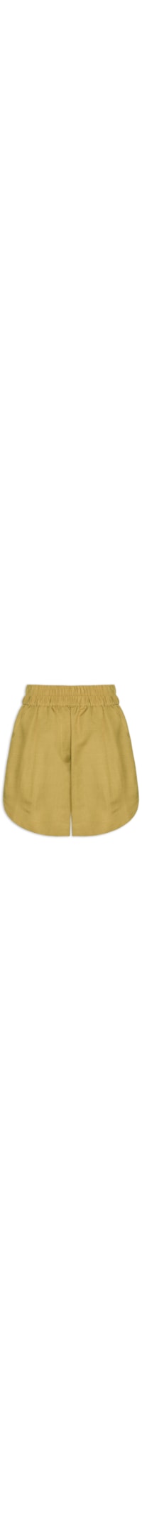 Short Feminino De Linho Bainha Fraudada - Verde