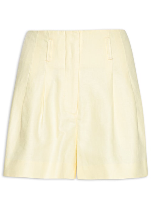 Short Feminino De Linho Manha – Amarelo