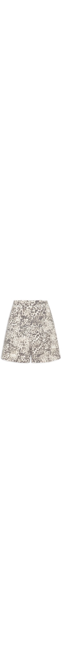 Short Feminino de Sarja Estampa Onça – Marrom
