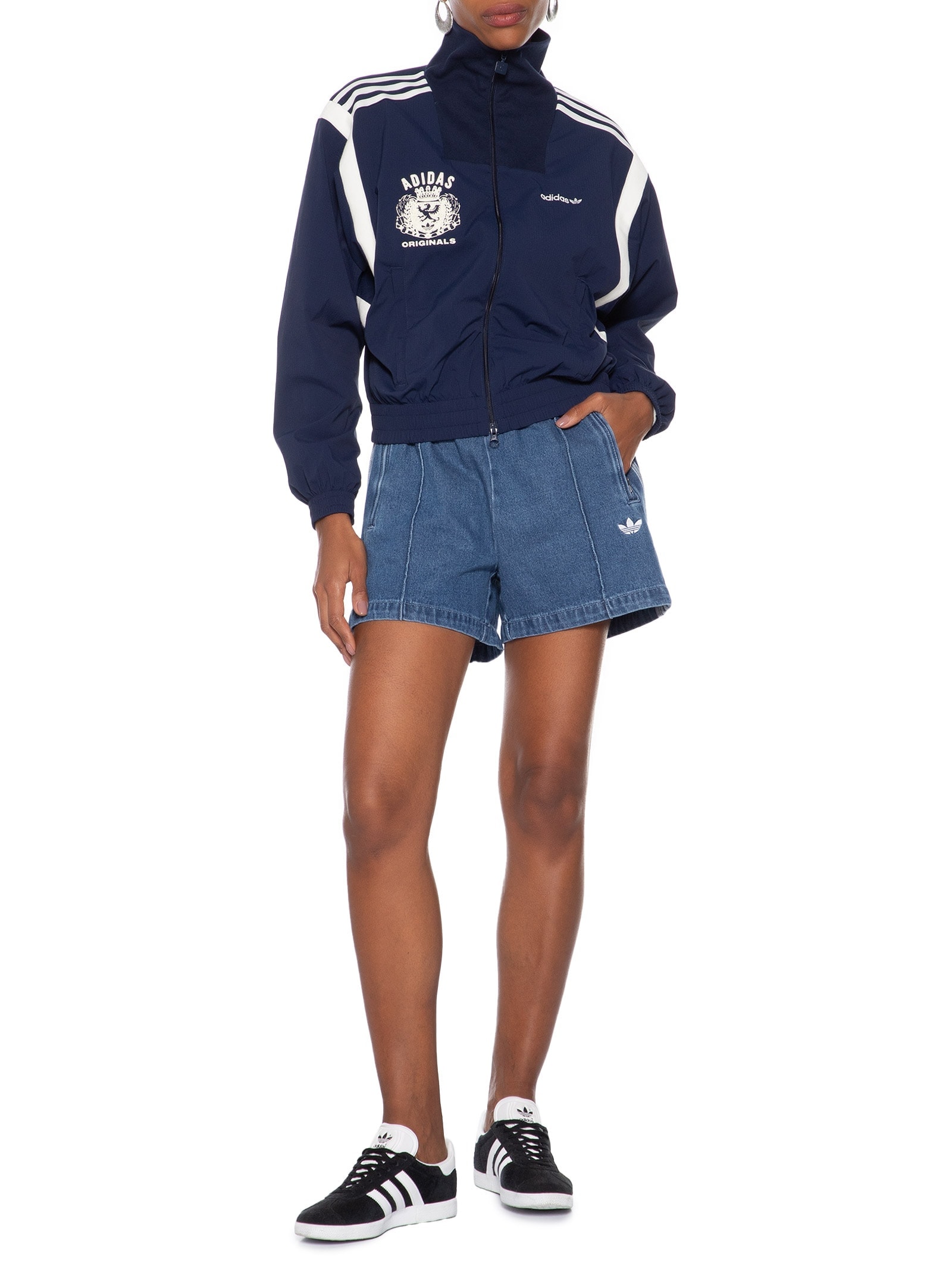 Short Feminino Denim Azul Adidas Originals