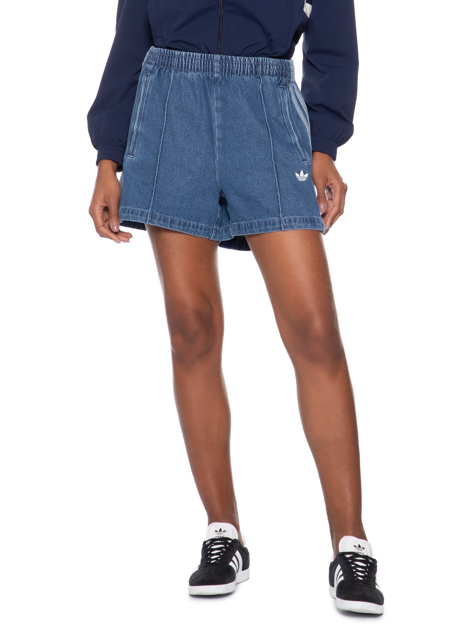 Short Feminino Denim Azul Adidas Originals