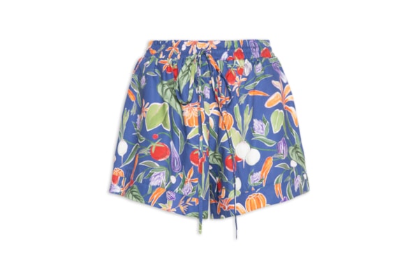 Short Feminino Elástico Legumes - Azul