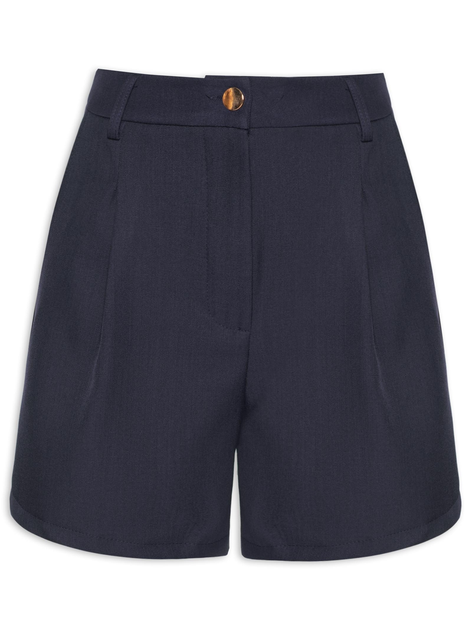 Short Feminino Em Alfaiataria Azul '2Essential