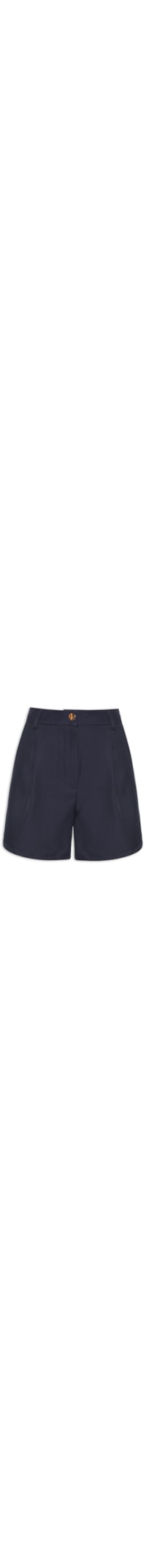 Short Feminino Em Alfaiataria - Azul