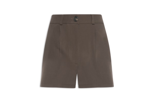 Short Feminino em Alfaiataria - Marrom
