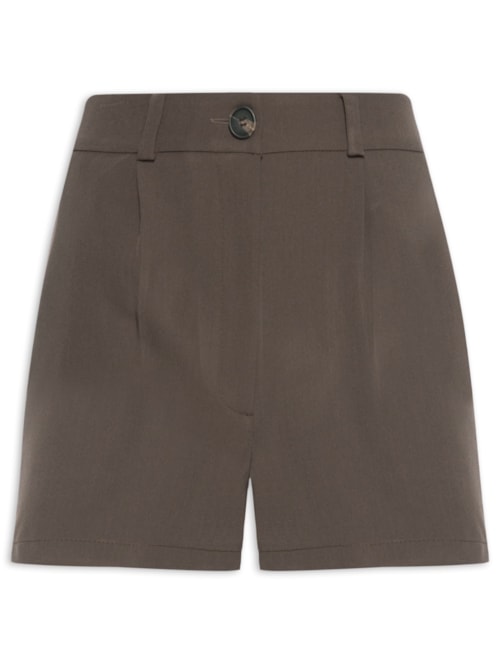 Short Feminino em Alfaiataria – Marrom