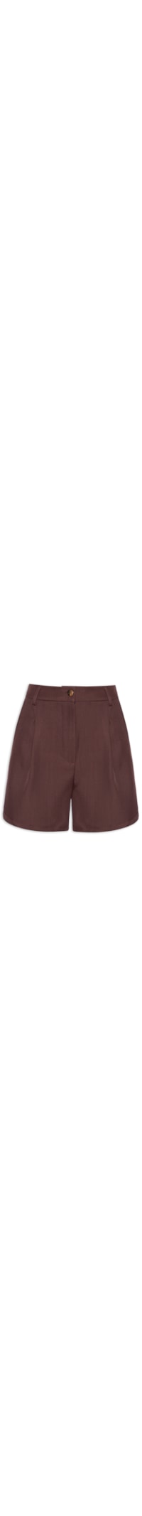 Short Feminino Em Alfaiataria - Marrom