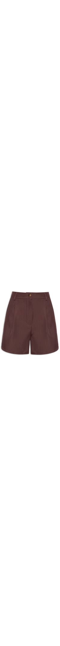 Short Feminino Em Alfaiataria - Marrom