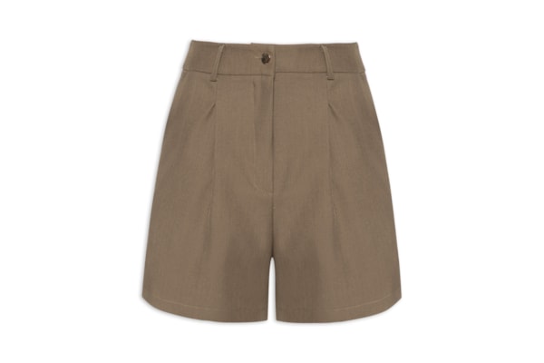Short Feminino Em Alfaiataria - Verde