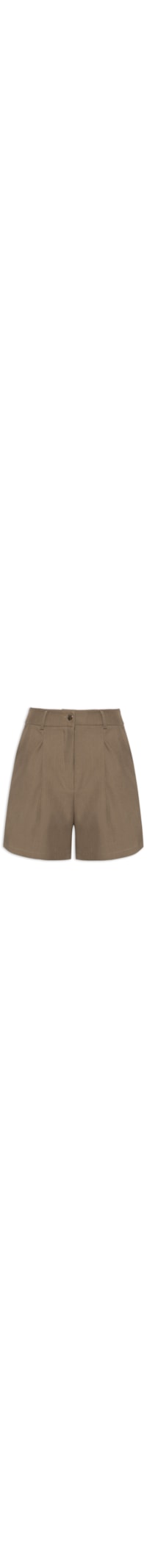 Short Feminino Em Alfaiataria - Verde