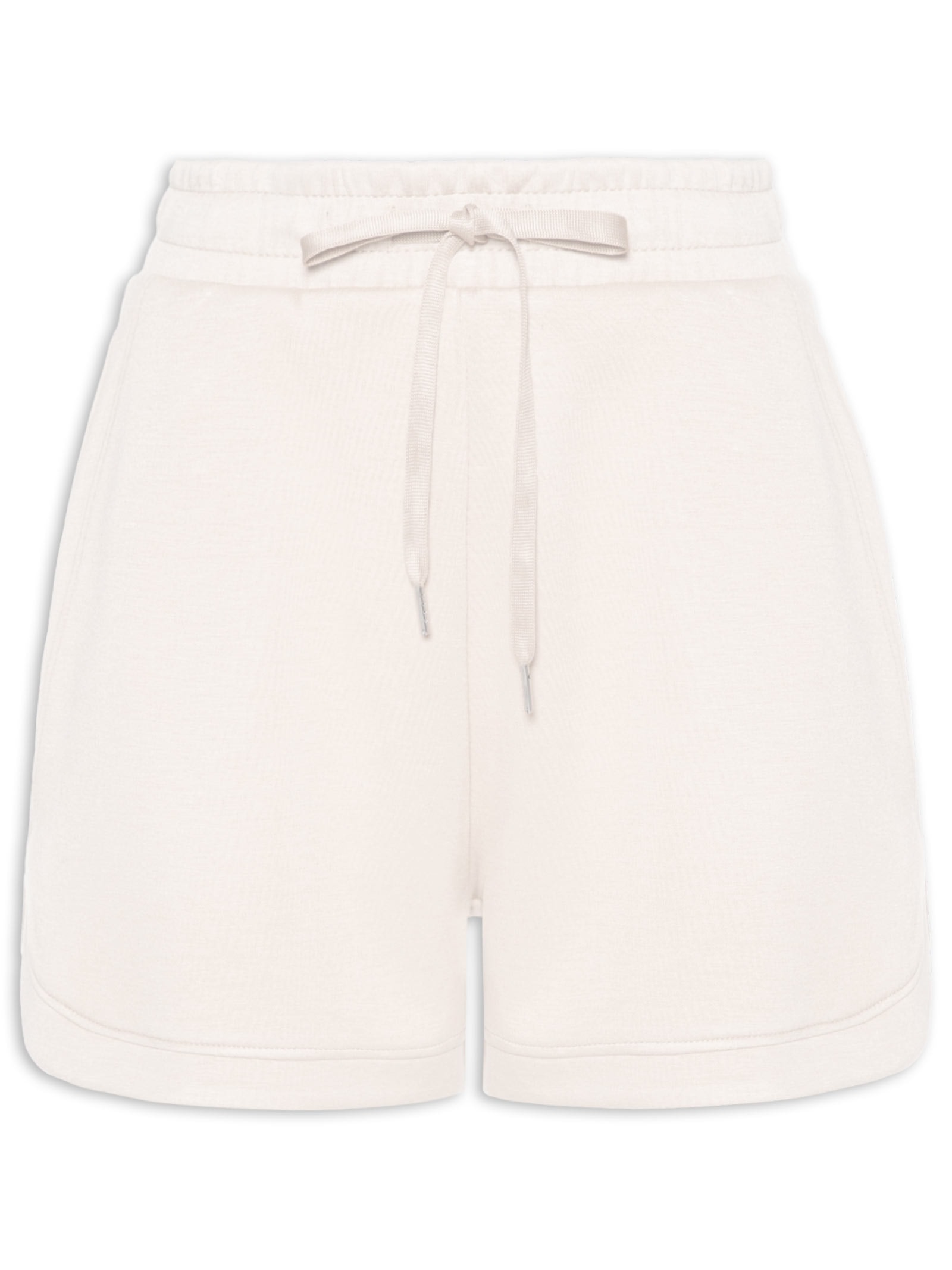 Short Feminino Em Moletom Bege Basiq